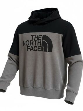 The North Face Black & Gray Colorblock Pullover Hoodie